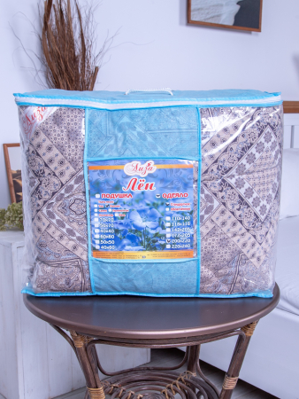 Одеяло стёганое поплин лен 400 гр/м2