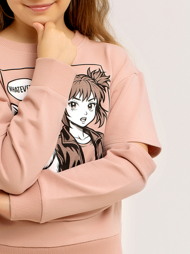 Толстовка детская "Cool" арт. дк336пд / Пудровый