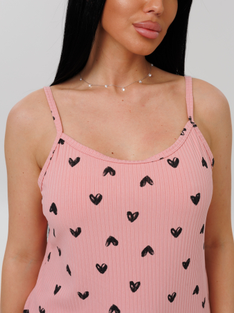 Женская пижама П-111(Л) / Персиковый (сердечки)