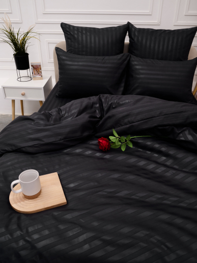 Пододеяльник микрофибра страйп / Графит