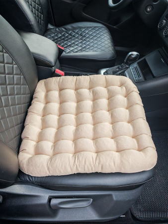 Подушка автомобильная на сиденье "АВТО-БИО" 50x45 / бежевая
