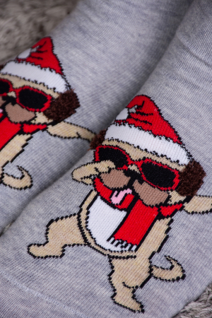 Женские носки  стандарт Символ дружбы (набор 3 пары) / белый, красный, серый