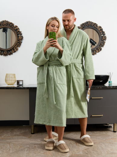 Халат мужской Комфорт-4 / светло-оливковый