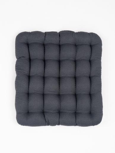 Подушка в автомобиль с гречневой лузгой с ПВХ нанесением арт. APG25 / Графит