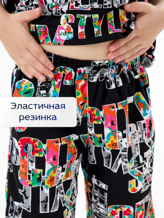 Детская пижама с шортами "Сорванец" / Город на черном