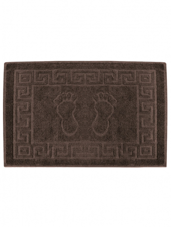 Махровое полотенце УЗБ Коврик м7704_07 / коричневое