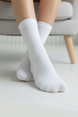 Женские носки стандарт Лошадки (набор 3 пары) / белый, бежевый