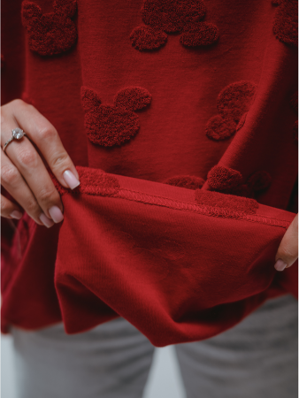 Женская футболка Ирбис / Махра, Микки бордо