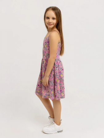 Детский сарафан "Кокетка" / Цветы розовый арт. дк169цр