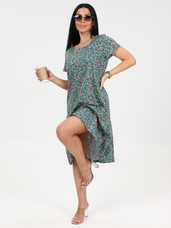 Женское платье М-996 / Цветок зеленый