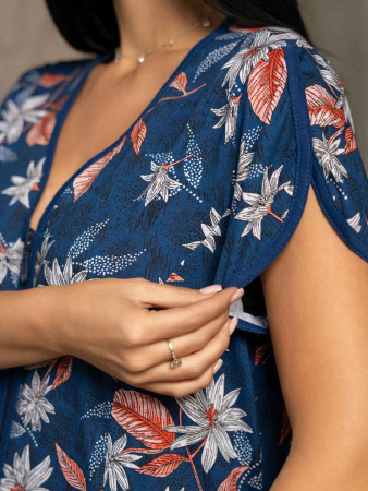 Женский халат мод.469/35 / Индиго