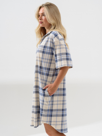 Женский халат "Комфорт" 2373-К / Голубой
