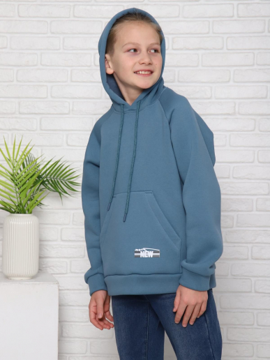 Толстовка детская Рэмзи - man / серо-голубой