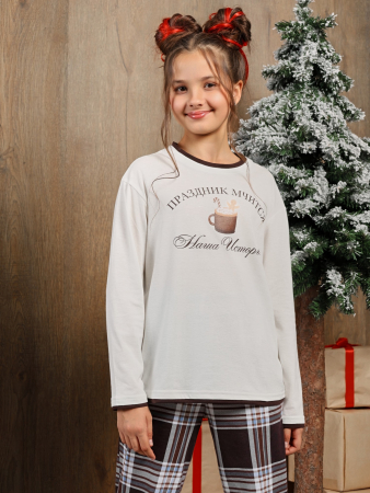 Костюм для девочки Твикс-1 / молочный