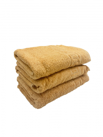 Полотенце махровое Туркмения греческий бордюр / бежевое 430 г/м2