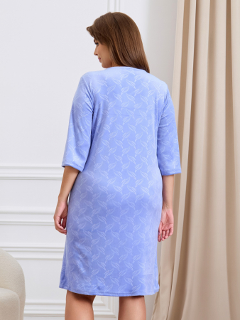 Халат женский Бархат / пыльно-голубой