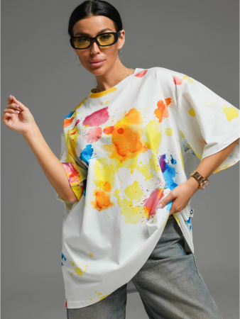 Женская футболка Ирбис / Акварель