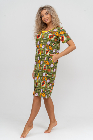 Женский халат 37007 / хаки