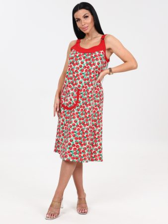 Женский сарафан МАТРЕШКА-2 СК-2206 / Малина на экрю