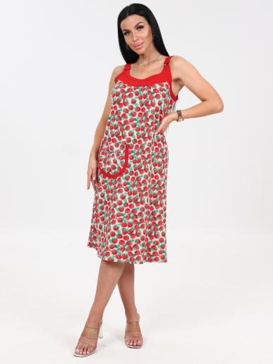 Женский сарафан МАТРЕШКА-2 СК-2206 / Малина на экрю