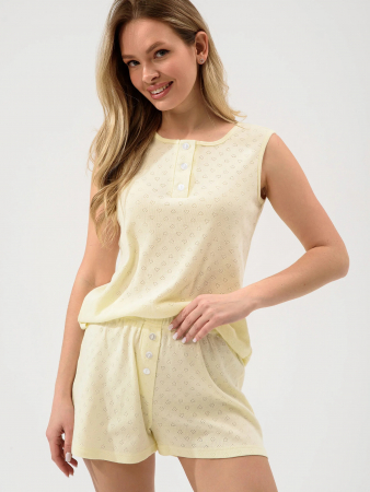 Женская пижама "Шарм" (шорты) 2429-Рн / Желтый