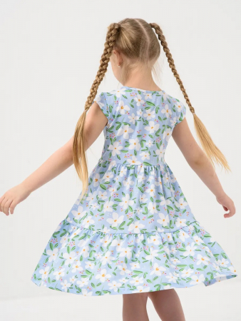 Детское платье "Славянка" / Голубой