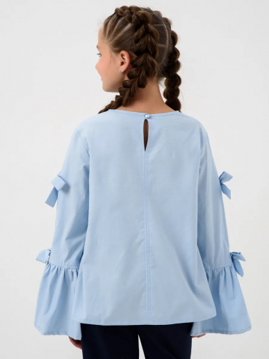 Детский джемпер "Лора" длинный рукав / Голубой