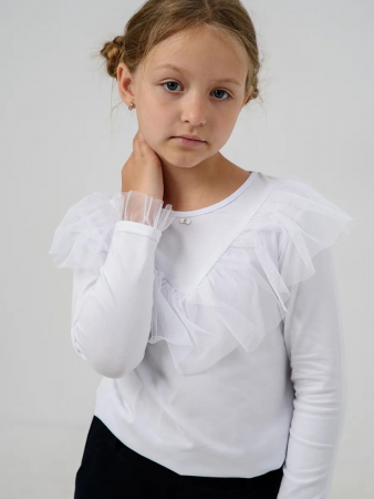Детский джемпер "Аура" длинный рукав / Белый
