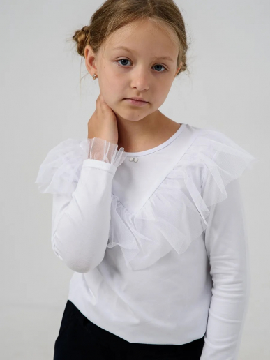 Детский джемпер "Аура" длинный рукав / Белый