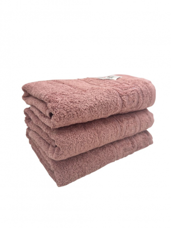 Полотенце махровое Туркмения греческий бордюр / светло-коричневый 430 г/м2