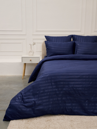 Пододеяльник микрофибра страйп / Синий