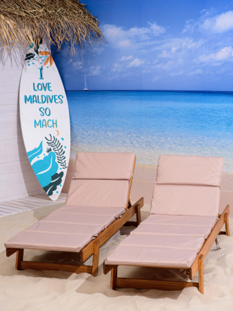 Матрас для шезлонга с сумкой арт. SZO / Бежевый