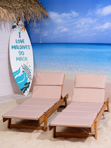 Матрас для шезлонга с сумкой арт. SZO / Бежевый