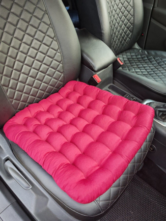 Подушка автомобильная на сиденье "АВТО-БИО" 50x45 / бордовая