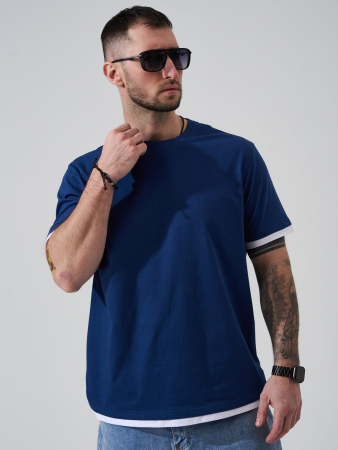 Мужская футболка "Типаж" 2290-К / Синий