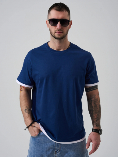 Мужская футболка "Типаж" 2290-К / Синий