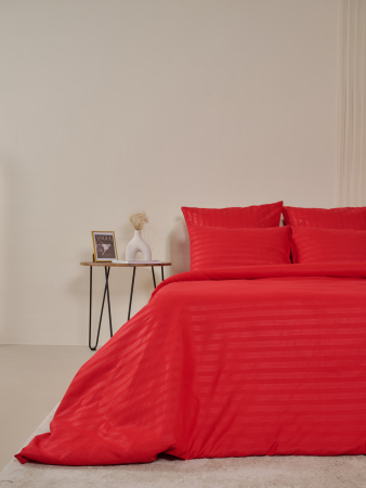 Пододеяльник микрофибра страйп / Красный