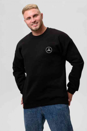 Мужской свитшот 8559 / черный+мерседес