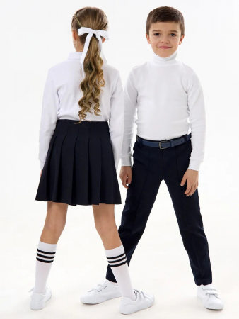 Детская водолазка из рибаны / Белый