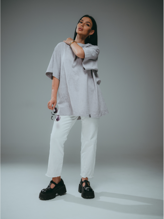 Женская футболка Ирбис / Серый, варенка