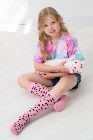 Детские гольфы Пантера (набор 2 пары) / розовый