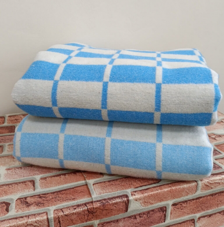 Одеяло байковое 400 гр. 80% хлопок / расцветки в ассортименте