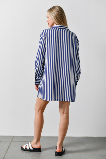 Женская блузка (рубашка) Тропический рай-2 / Синяя