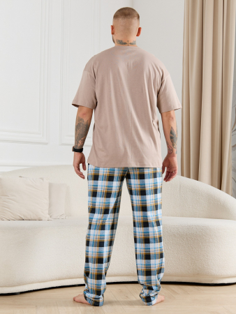 Брюки мужские Тор-1  / клетка бирюза