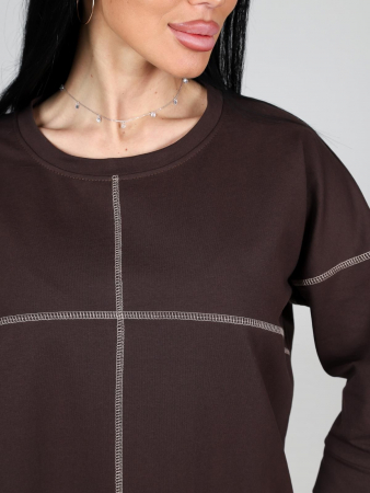 Женский свитшот Николет / коричневый