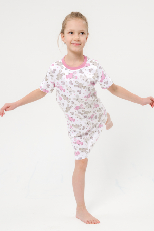Ночная сорочка подростковая Ласка / зайчики розовый