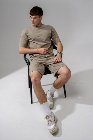 Мужской костюм с шортами 14486 / мокко