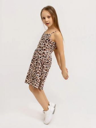 Детский сарафан "Кокетка" / Леопардовый арт. дк169л