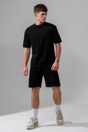 Мужской костюм с шортами 14486 / черный