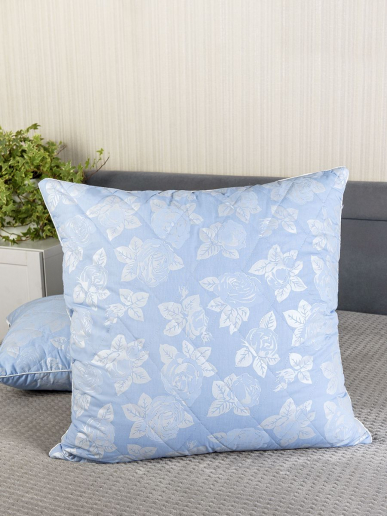 Подушка стеганая "Очарование" / голубая